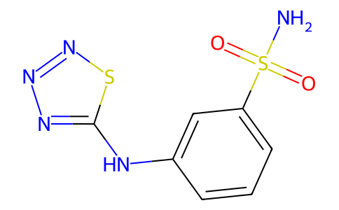m-(1,2,3,4-Thiatriazol-5-ylamino)benzenesulphonamide 91772-19-9